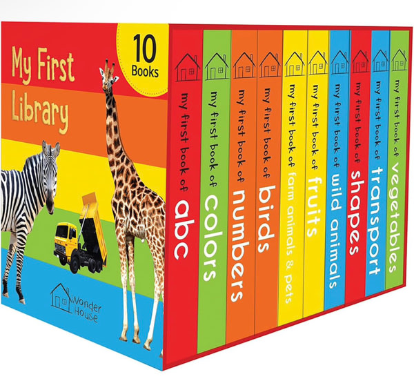My First Library: Boxset of 10 Board Books for Kids