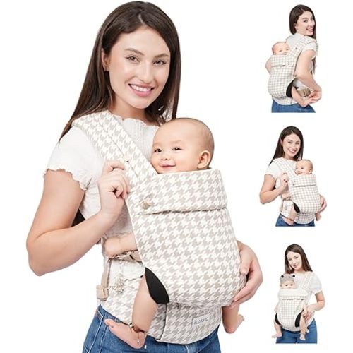 Baby Carrier Newborn to Toddler, Ergonomic, Cozy and Lightweight Baby Toddler Carrier, Premium Soft Cotton Breathable Infant Carrier Baby Gift with Head Support, 3 Carry Positions (3-36 Months