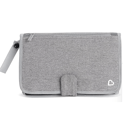 Munchkin® Go Change™ Portable Diaper Changing Kit with Changing Pad and Wipes Case, Grey