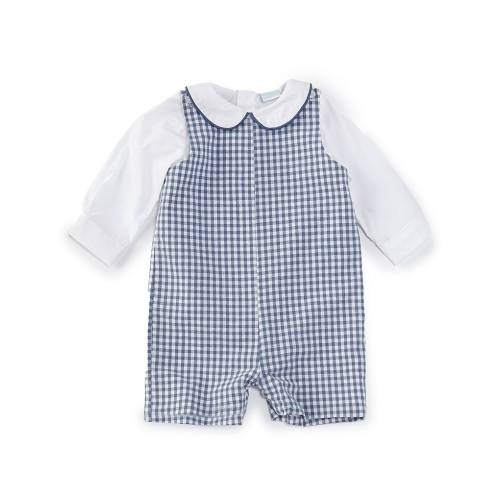 Edgehill Collection Baby Boys 3-24 Months Peter Pan Long Sleeve Gingham Jon Jon