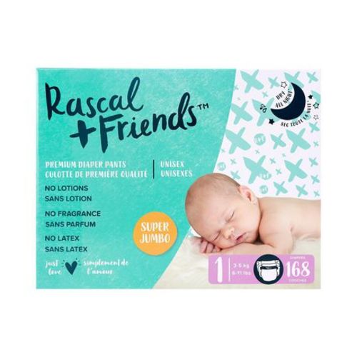 Rascals Premium Jumbo Diapers, Unisex Baby Diaper