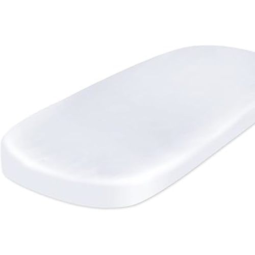 Satin Bassinet Sheet Soft Silk Bassinet Sheets for Baby Hair 1 Pack, Fit for Oval Rectangle and Hourglass Bassinet Mattress, Fitted Bassinet Sheets for Baby Girl Boy White Bassinet Sheets