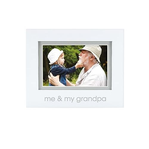 Pearhead Me and My Grandpa Picture Frame, Baby Keepsake Photo, Gender-Neutral Nursery Décor, First Father's Day, Grandparents Gift, White
