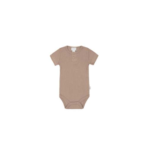 Organic Cotton Modal Darcy Rib Tee Bodysuit - Mountain