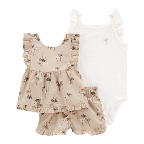 Baby 3-Piece Palm Tree Outfit Set - Style,Multi