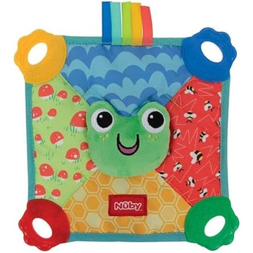 Nuby Teething Blankie Frog, 1 Count