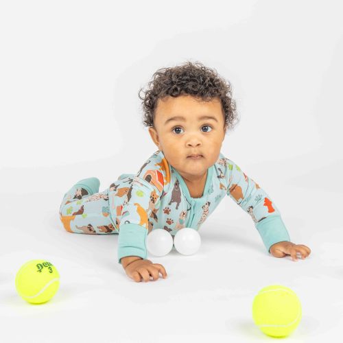 Dogs Bark Bamboo Convertible Baby Pajamas
