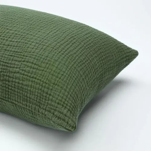 Blissful Diary Toddler Pillow with Muslin Cotton Pillowcase, 13x18 Kids Pillows for Sleeping and Traveling, Crib Pillow, Small Pillow for Kids, Toddler Bed Pillows (Dark Green)