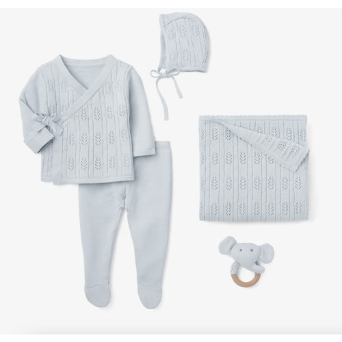 Cloud Blue Baby Layette Set w. box – Elegant Baby