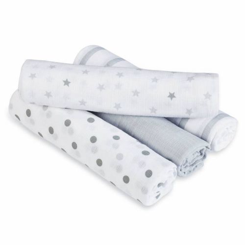 Aden + Anais Essentials Swaddle Blanket - Dove - 4pk