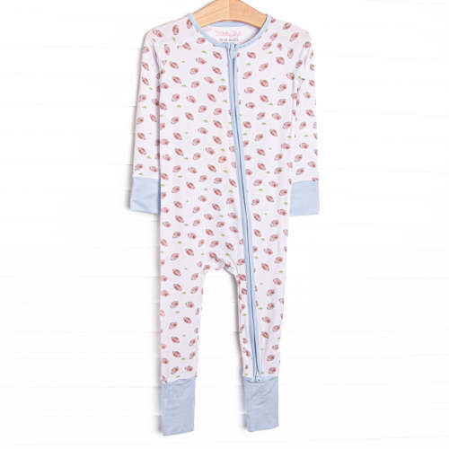 Touchdown Time Bamboo Zippy Pajama, Blue – Stitchy Fish