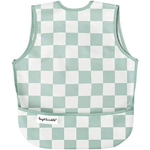 Tiny Twinkle Mess Proof Baby Bib - Waterproof Toddler and Baby Apron Bib - Machine Washable - PFAS and BPA Free