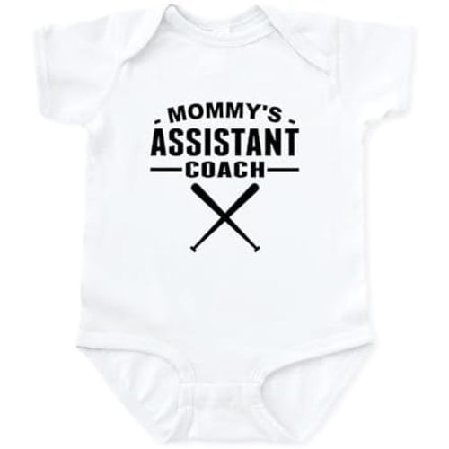 CafePress Mommys Assistant Softball Coach Body Suit Cute Infant Bodysuit Baby Romper