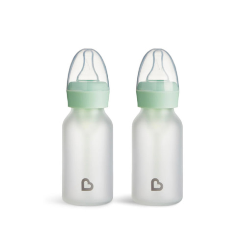 Bond™ Silicone Glass Bottle 4oz, 2pk Green| Munchkin