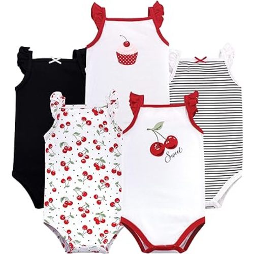Hudson Baby Unisex Baby Cotton Sleeveless Bodysuits