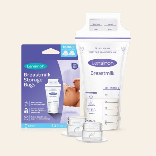 Breastmilk Storage Bags with Pump Adapters - 6oz