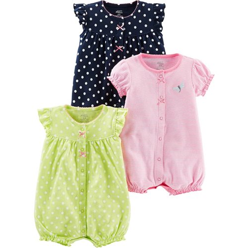 Simple Joys by Carter's baby-girls 3-pack Snap-up Rompers