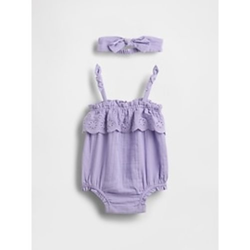 Baby Eyelet Bubble Shorty Set | Gap