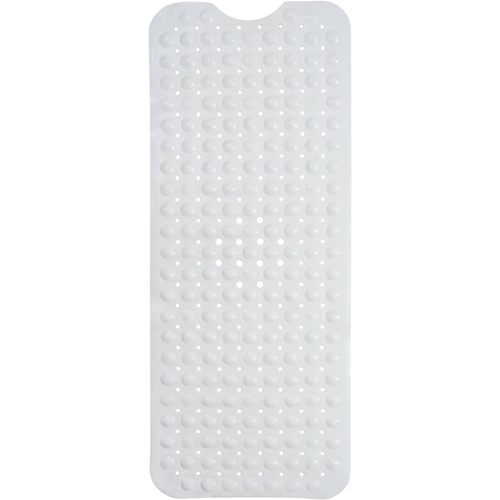ENKOSI Bath Mat - Large Non Slip Bathtub & Shower Mat - Extra Long 40 x 16 Inch Bathroom Mats for Tub Nonslip Anti Slip Bathmats (40x16 White)