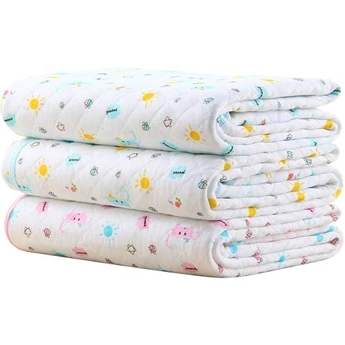 MBJERRY Waterproof Changing Pads Portable - Breathable Leak Proof Mattress Pad Protector Baby Changing Mat for Toddler, Kids Pack of 3 (M (27.5 x 19.7 Inch))