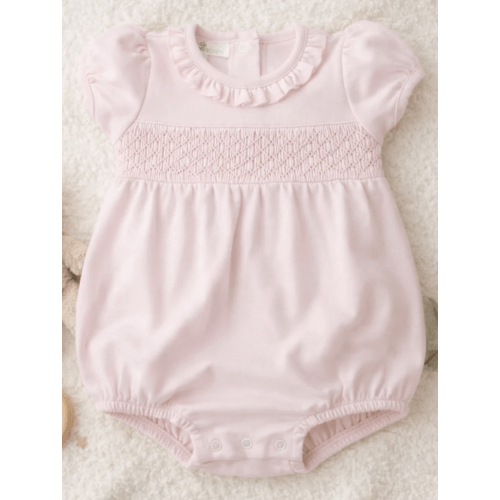 Essentials Solid Smocked Bubble - Pink – Magnolia Baby