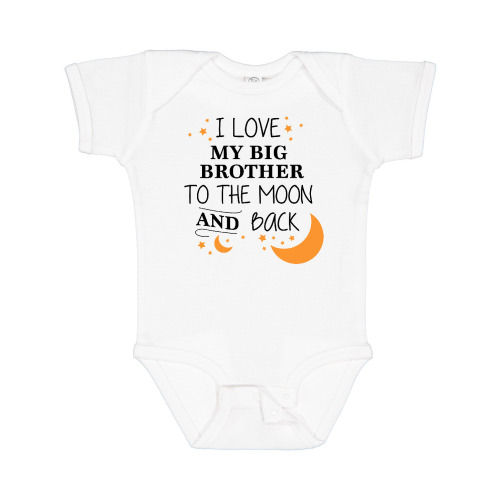 Inktastic I Love My Big Brother to the Moon and Back Boys or Girls Baby Bodysuit
