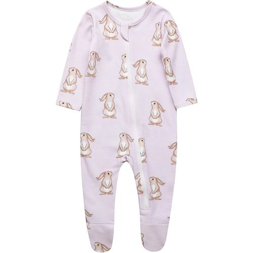 O2 BABY Baby Boys Girls Organic Cotton Zip-Front Sleeper Pajamas, Footed Sleep 'n Play