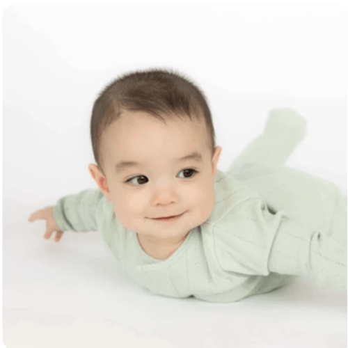 Magnetic Me Pointelle Organic Cotton Footie - Green, 0-3 M