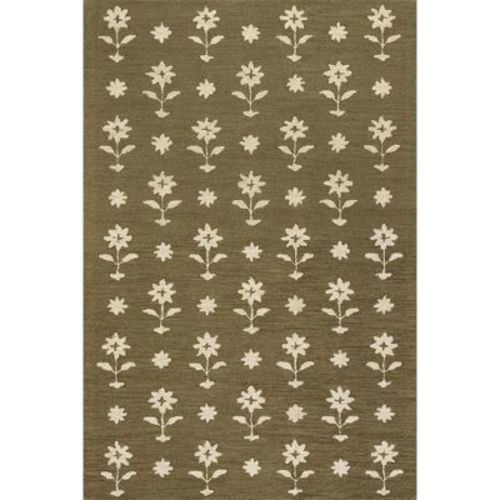 Nuloom Ella Wool Area Rug, 4' x 6', Olive Green