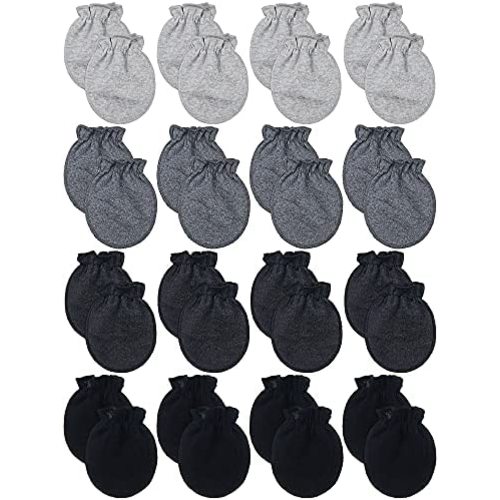 16 Pairs Newborn Baby Cotton Mittens No Scratch Gloves Unisex Newborn Mittens for baby Boys Girls 0-6 Months