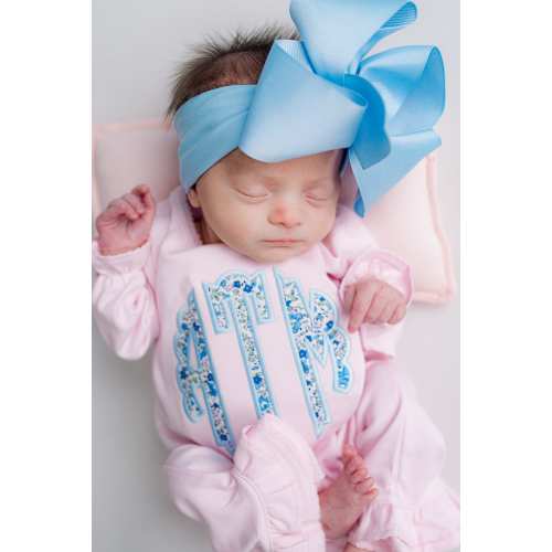 baby girl coming home outfit, newborn girl outfit, monogrammed baby girl outfit, personalized baby outfit, sk creations
