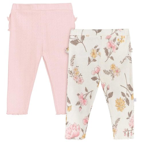 Just Born Unisex Baby 2-Pack Pants, Vintage Floral, 3-6 Months