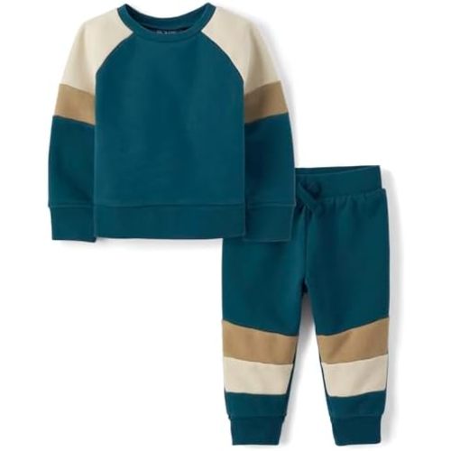 The Children's Place Baby Boys' Sweatshirt and Sweatpant 2 Piece Outfit