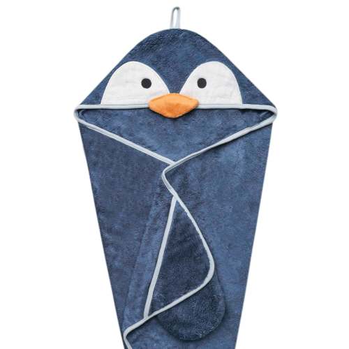Character Bamboo Hooded Towel - Pebbles