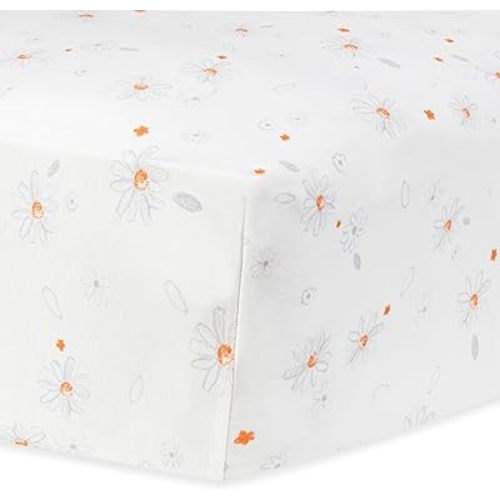 Under The Nile Organic Cotton Crib Sheet, Shadow Floral. Size 51" x 28"