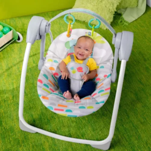 Bright Starts Playful Paradise Baby Swing with Music, Unisex, Newborn +