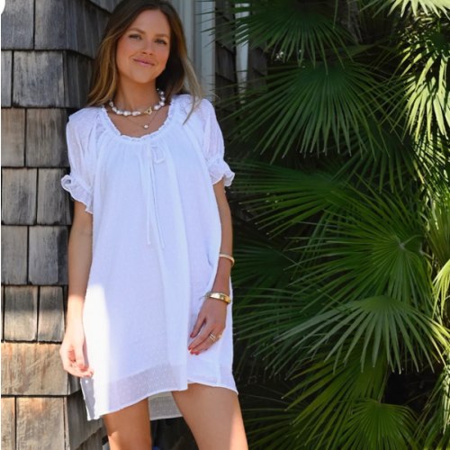 Tie Sleep Dress - Holly Vine | Cozy Loungewear - DARLING – Darling