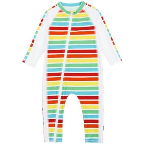 SwimZip Boys' Long-Sleeve UPF 50+ Swimsuit for Baby, Toddler, & Little Boys