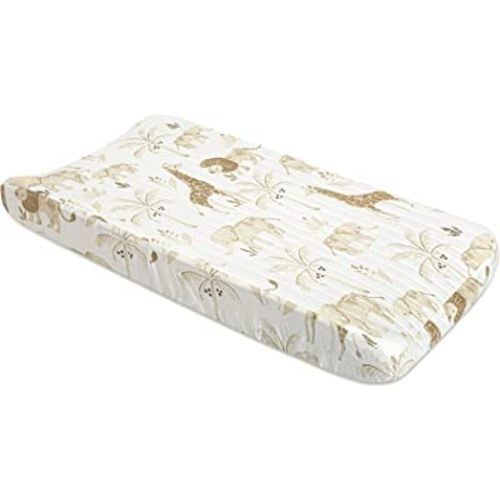Crane Baby Stretchy Changing Pad Cover, Breathable Changing Pad Cover for Boys and Girls, Safari Animal, 16”w x 32”h