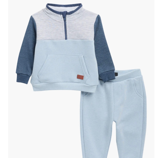 Colorblock Sweatshirt & Joggers Set