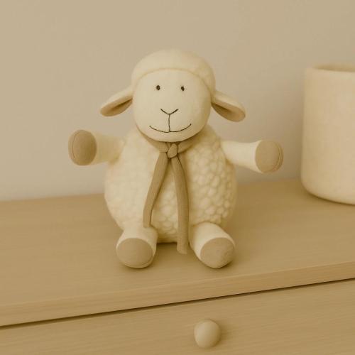 Wool toy sheep FLO – natural merino wool stuffed animal, soft cuddly toy, perfect gift for kids