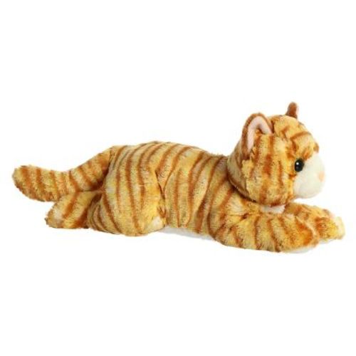 Aurora Medium Ginger Cat Flopsie Adorable Stuffed Animal Orange 12"