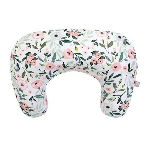 Boppy Nursing Pillow, Pink Garden Flowers, Larger, More Supportive Pillow for Breastfeeding and Bottle Feeding; Firmer Fill, Higher Lift, Larger Area Than Original Nursing Pillow; JPMA Certified