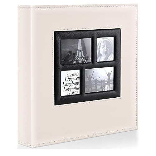 Ywlake Photo Album 4x6 1000 Pockets Photos, Extra Large Capacity Family Wedding Picture Albums Holds 1000 Horizontal and Vertical Photos Beige