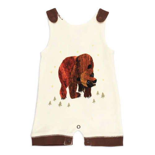 Organic Sleeveless Romper in Brown Bear – L'ovedbaby