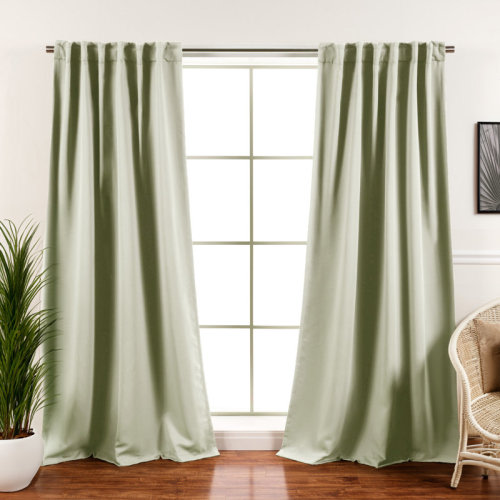 Ebern Designs Bantam Solid Blackout Thermal Rod Pocket Curtain Panels & Reviews | Wayfair