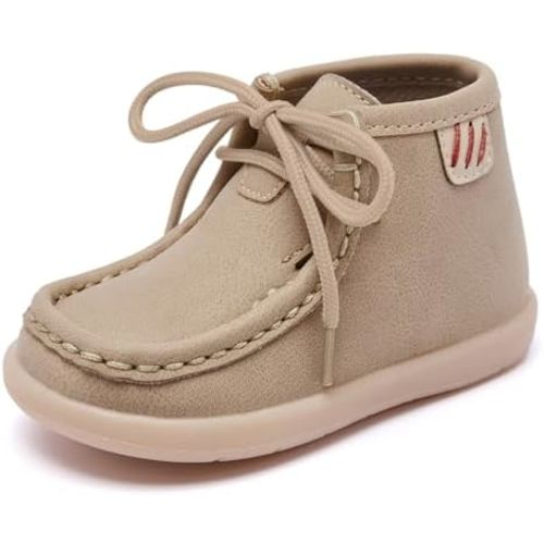 MORENDL Baby Boy & Girl Boots Infant First Walking Shoes Toddler Non-Slip Lace-Up Dress Shoes