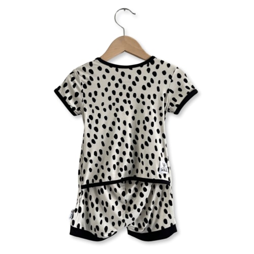 Black Pebbles Shorty Romper