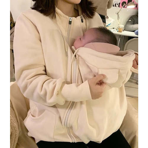 Baby Carrier Cashmere Mama Kangaroo Hoodie Jacket