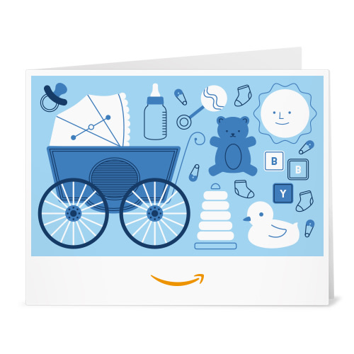 Amazon.com: Amazon Gift Card - Print - Baby Icons Blue: Gift Cards